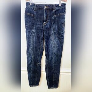 Anthropologie High Rise Flat Front Skinny Cropped Ankle Jeans Size 28